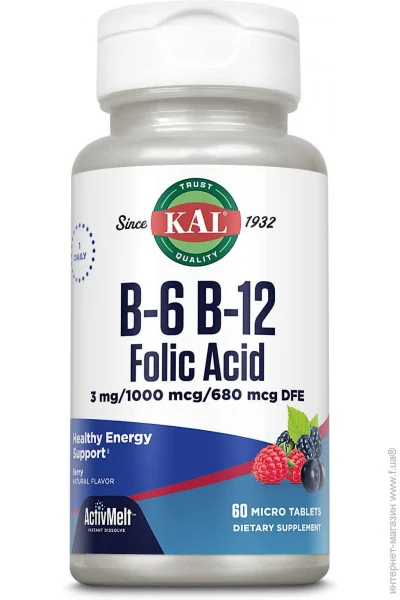 KAL Вітаміни В6 В12 60 таблеток (4384304499) KAL Вітаміни В6 В12 60 таблеток (4384304499)