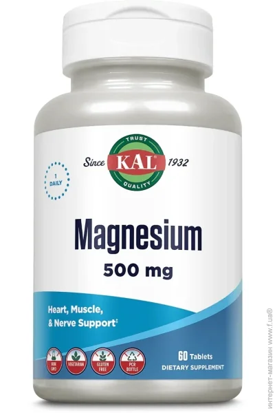    KAL Magnesium 500 mg, 60 