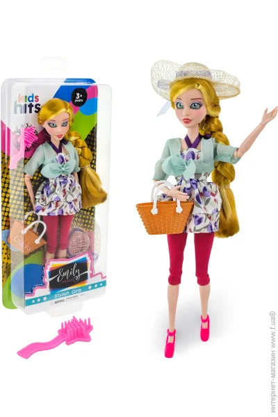 Кукла Kids Hits Кукла шарнирная в стильном наряде с аксессуарами KH24/008 Кукла Kids Hits Кукла шарнирная в стильном наряде с аксессуарами KH24/008