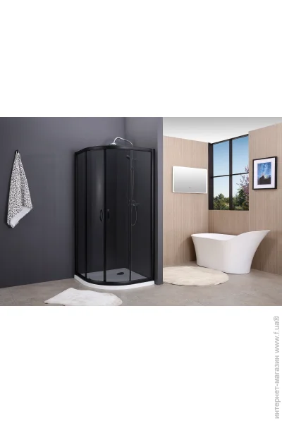   Koller Pool RNP90BGR Round Pro Black Matt 90x90x195