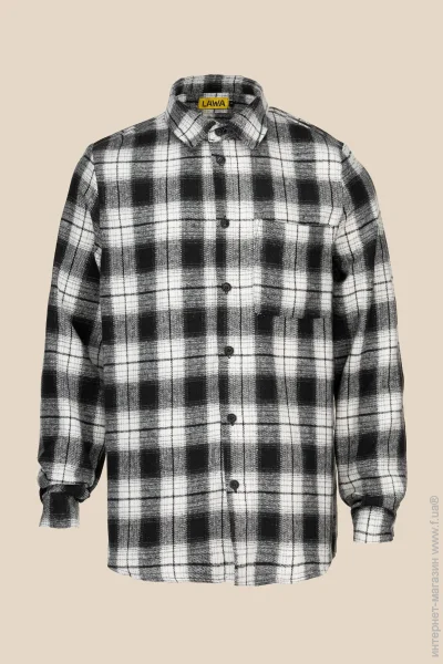 Lawa Сорочка з візерунком чоловіча MBC02360 S Чорно-білий (2000990957122) Lawa Сорочка з візерунком чоловіча MBC02360 S Чорно-білий (2000990957122)