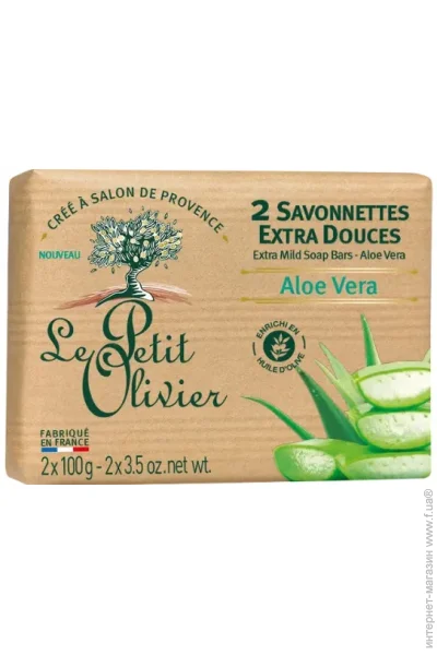 Le Petit Olivier Мило Алое віра 2 х 100 г Le Petit Olivier Мило Алое віра 2 х 100 г