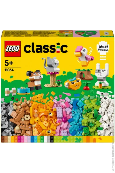 Конструктор LEGO Classic Творчі вихованці 450 деталей (11034) Конструктор LEGO Classic Творчі вихованці 450 деталей (11034)