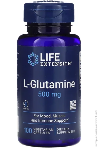  Life Extension L-Glutamine 500 mg, 100 