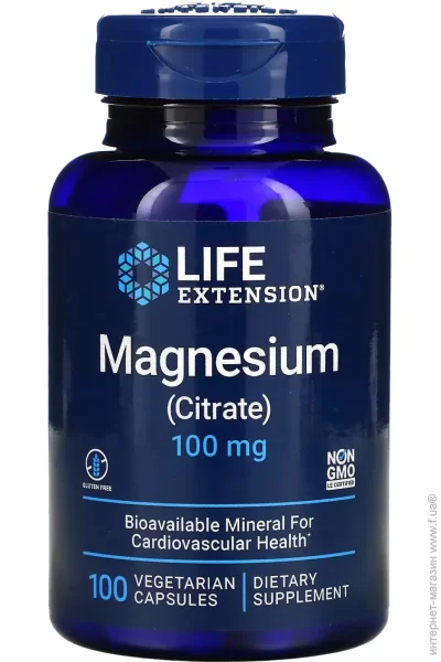 Life Extension Magnesium (Citrate) 100 mg - 100 vcaps (2022-10-1902)