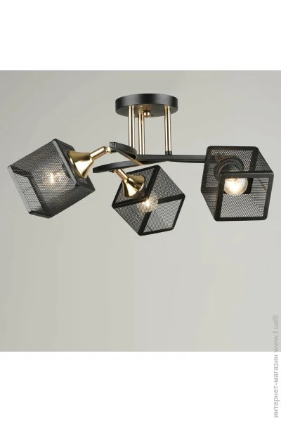 Люстра потолочная декоративная Light House SRS-19540/3 черная +  золото Люстра потолочная декоративная Light House SRS-19540/3 черная +  золото