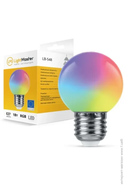   Lightmaster   1  G45  E27 220  LB-548 G45 230V 1W E27 RGB 