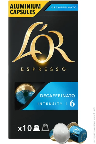   L`OR  Espresso Decaffeinato, 100% , 10, Nespresso,   (8711000357965)