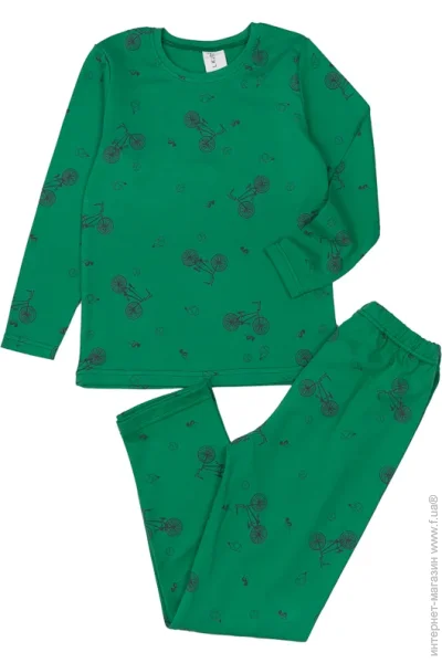Піжамний комплект Luna Kids Піжама для хлопчиків Велосипеди р.128–134 зелений 0193 Піжамний комплект Luna Kids Піжама для хлопчиків Велосипеди р.128–134 зелений 0193