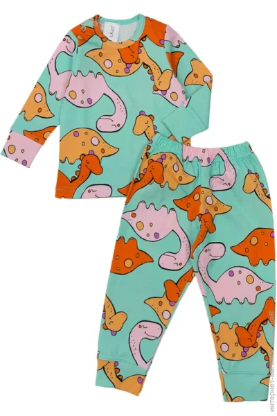 Пижамный комплект Luna Kids Пижама для девочек Велосипеды р.80-86 мятный 0194 Пижамный комплект Luna Kids Пижама для девочек Велосипеды р.80-86 мятный 0194