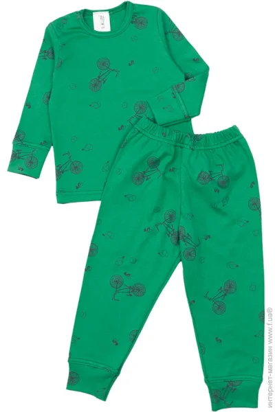 Пижамный комплект Luna Kids Пижама для мальчиков Велосипеды р.92-98 зеленый 0193 Пижамный комплект Luna Kids Пижама для мальчиков Велосипеды р.92-98 зеленый 0193