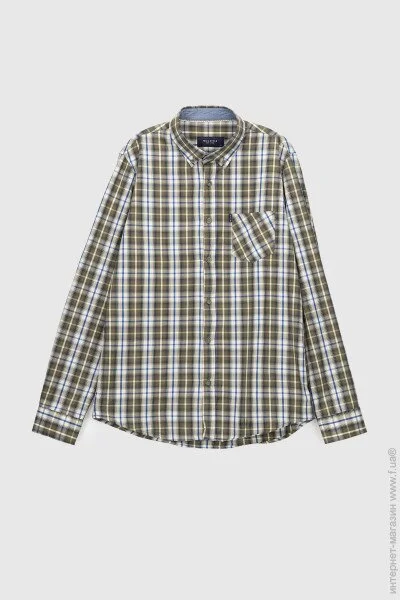 MCL Рубашка с узором мужская 32742 XL Хаки (2000990013958D) MCL Рубашка с узором мужская 32742 XL Хаки (2000990013958D)