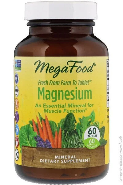  , Magnesium, MegaFood, 60 