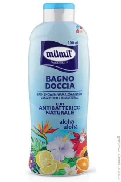 Mil Mil Гель для душа Алоха Алоха антибактериальный 1000 мл Mil Mil Гель для душа Алоха Алоха антибактериальный 1000 мл