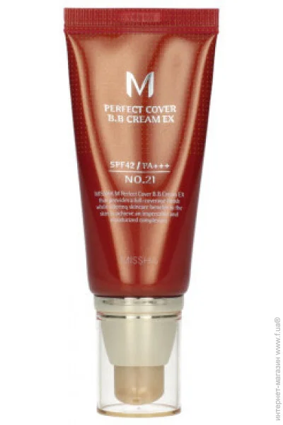 BB- Missha M Perfect Cover BB Cream EX SPF42/PA+ + +  Moisturized Complexion 21 - Light Beige (8809747940745)