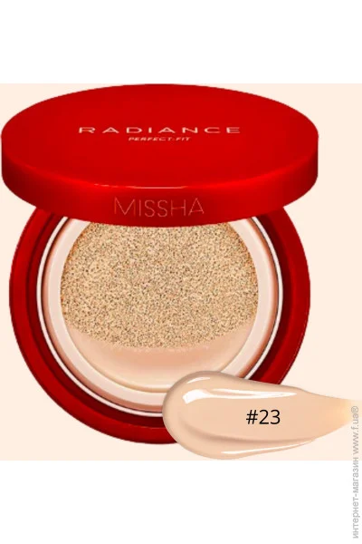 Missha    Radiance Perfect Fit Cushion Foundation #23, 15 g (8809643525763)