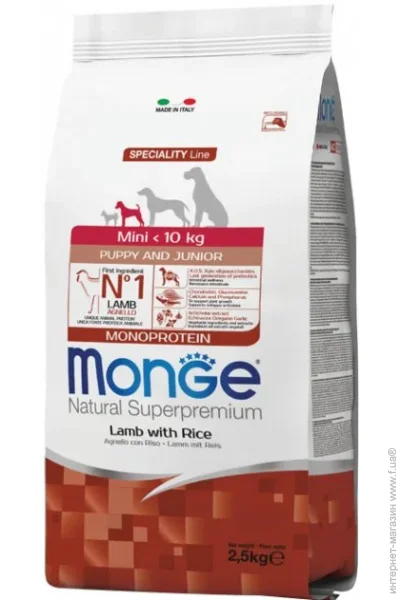   Monge mini pup&jun    2,5 