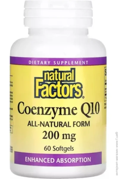 Natural Factors Coenzyme Q10 200 mg 60 Softgels (000022090)