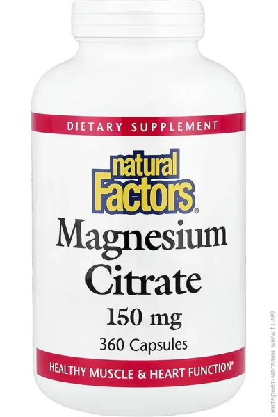 Natural Factors Magnesium Citrate 150mg - 360 caps (2023-10-5743)