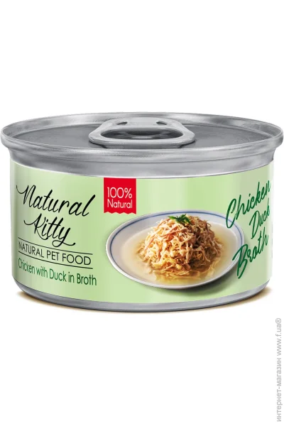 Корм влажный для котов Broth Series, с уткой в бульоне, ж/б 80 г Корм влажный для котов Broth Series, с уткой в бульоне, ж/б 80 г