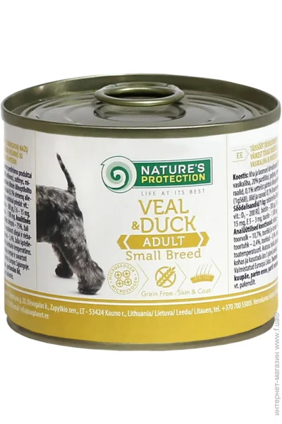 Nature'S Protection       Nature's Protection Adult small breed Veal & Duck     400 (KIK45096) (4771317450968)