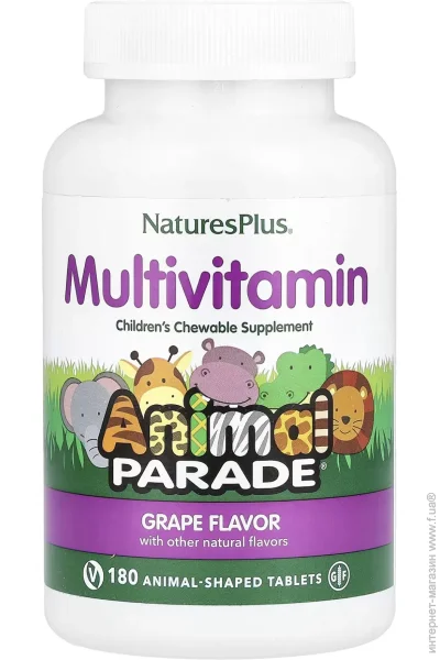 Natures Plus Animal Parade - 180 tabs (Grape) (2023-10-3458)