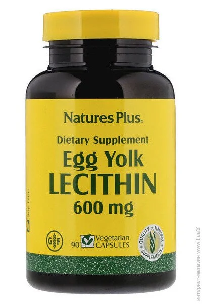  Natures Plus Egg Yolk Lecithin 600 mg 90 Veg Caps NTP4173 (000002382)