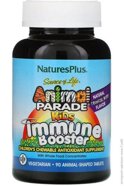 Natures Plus Вітаміни Kids Immune Booster Animal Parade 90 таблеток (4384303416) Natures Plus Вітаміни Kids Immune Booster Animal Parade 90 таблеток (4384303416)