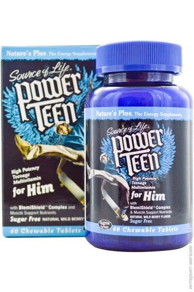   Natures Plus Power Teen for him 60 Chewable Tabs Wild berry flavor (000002442)