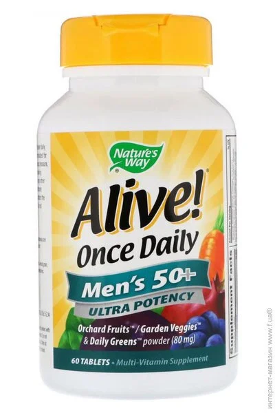   Nature`S Way Alive Once Daily Men"s 50+  60 Tabs (000002522)