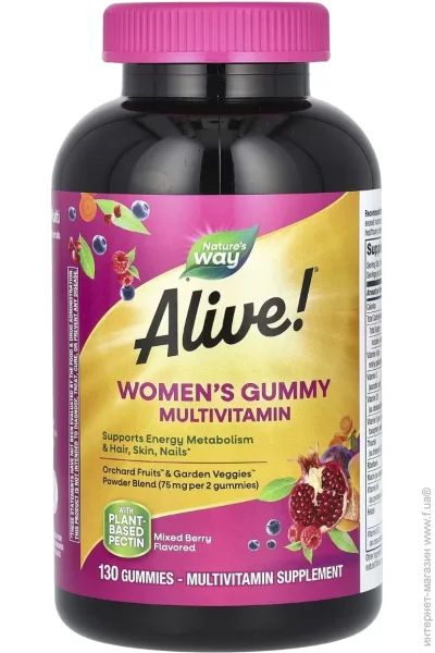  Nature`S Way   ,  , Alive Women's Gummy Multivitamin, Nature's Way, 130   (NWY11536)