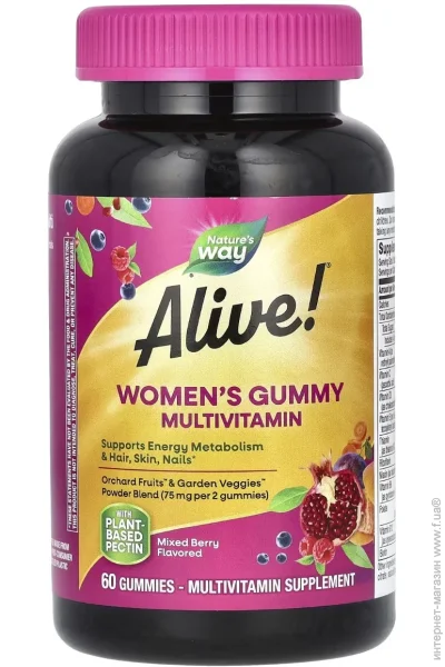  Nature`S Way   ,  , Alive Women's Gummy Multivitamin, Nature's Way, 60   (NWY15903)