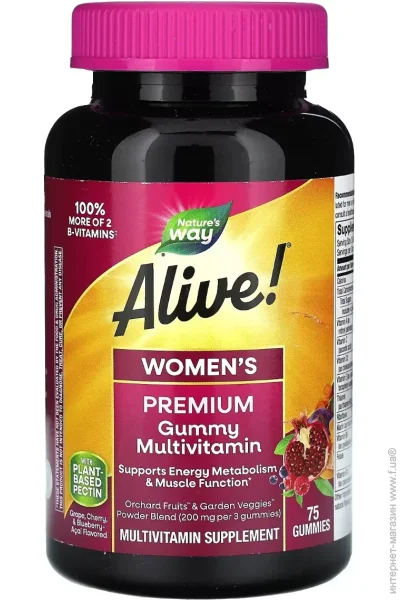  Nature`S Way    ,  , , , , Alive Women's Premium Gummy Multivitamin, Nature's Way, 75   (NWY15897)