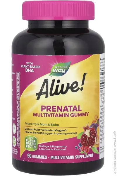 Nature`S Way ³   Nature's Way Alive Prenatal Multivitamin Gummy, 90 