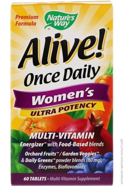  Nature`S Way    Nature"s Way Alive Ultra Potency Multi-Vitamin 60  (NWY15686)