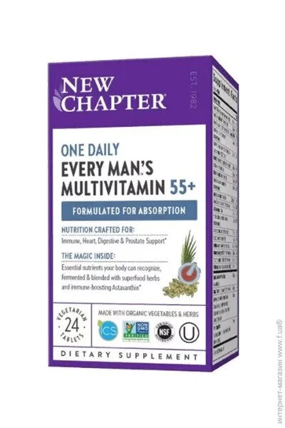   New Chapter 55+  Every Man"s One Daily Multi 24 Veg Tabs (000013920)