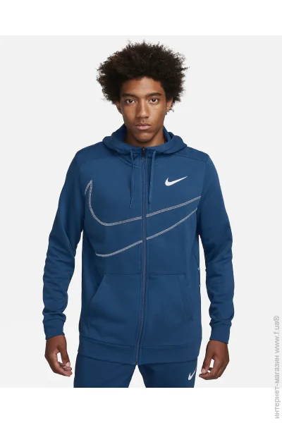  Nike Dri-FIT Fleece Full-Zip Fitness Hoodie (FB8575-476-L)