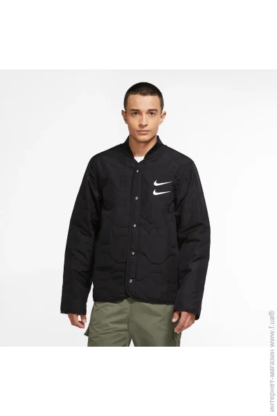  Nike M NSW SWOOSH JKT+  QUILTED (CU3922-010-L)