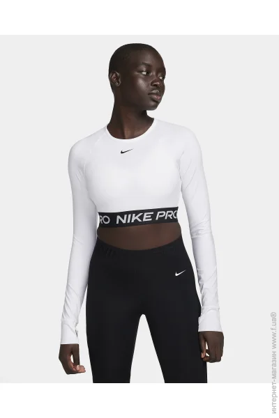 Nike Pro Dri-FIT Cropped Long-Sleeve Top (FV5484-100-L)