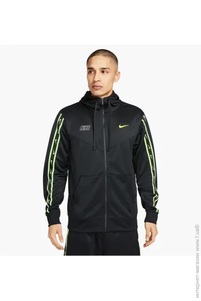 Nike Sportswear Repeat Full-Zip Hoodie Black (DX2025-013-S)