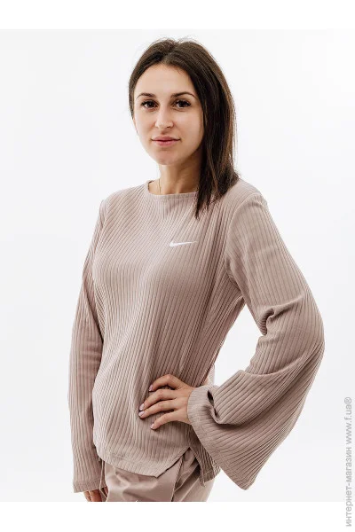 Nike Ƴ Ƴ  W NSW RIB JRSY LS TOP S (7dDV7866-272 S)