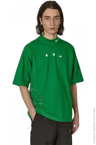   Nike x Off-White Short Sleeve Top Green (DV4401-389-XL)