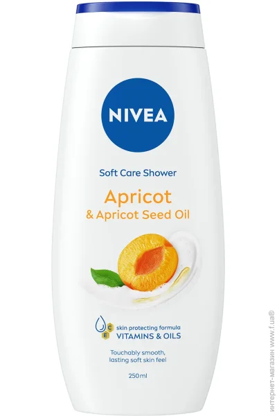Nivea Гель для душу Крем абрикос 250 мл Nivea Гель для душу Крем абрикос 250 мл