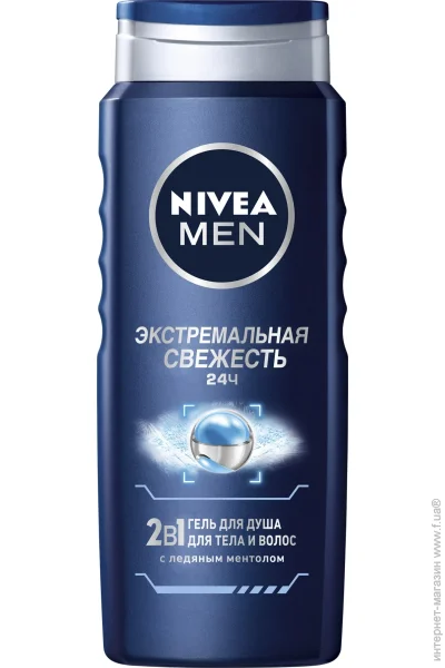 Гель для душа Nivea Гель-шампунь MEN Экстремальная свежесть 500 мл Гель для душа Nivea Гель-шампунь MEN Экстремальная свежесть 500 мл