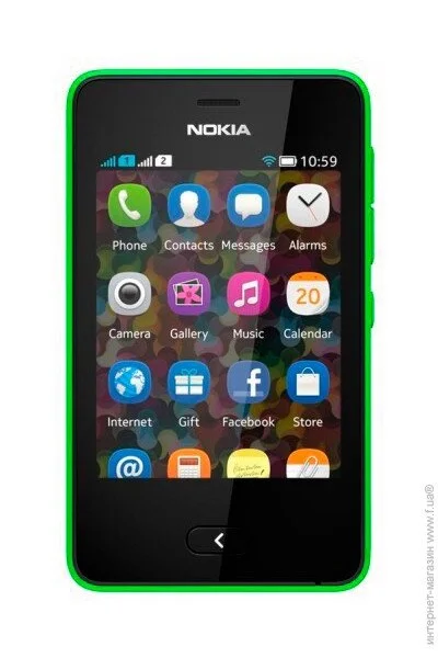 Смартфон Nokia Asha 501 Green Смартфон Nokia Asha 501 Green