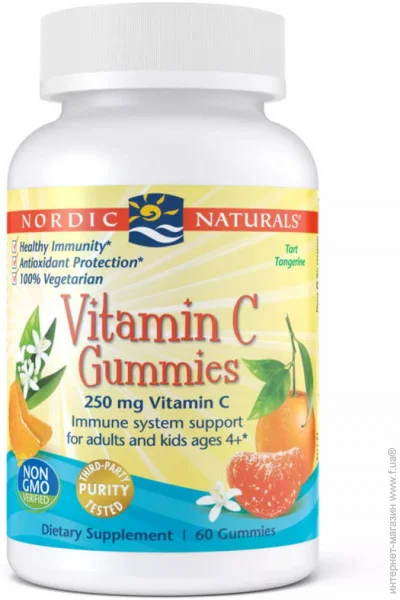 Витамины и минералы Nordic Naturals Vitamin C Gummies, 60 желеек Витамины и минералы Nordic Naturals Vitamin C Gummies, 60 желеек