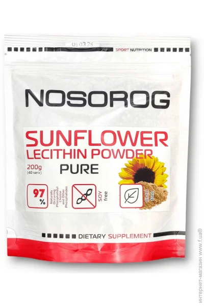 Nosorog Nutrition Sunflower Lecithin Powder (200 g, pure) (10837-01)