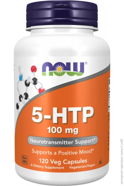 NOW 5-HTP 100mg - 120 vcaps (100-50-7484299-20)