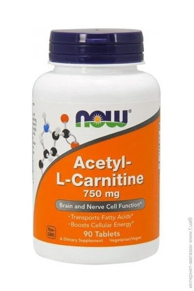  NOW Acetyl-L-Carnitine 750 mg 90 Tabs (000010886)