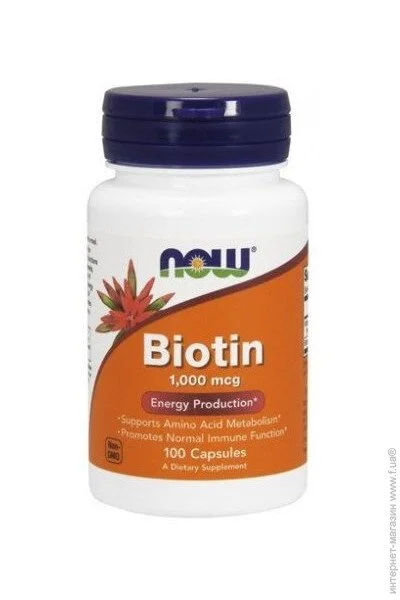  NOW Biotin 1000 mcg 100 Caps (000002832)
